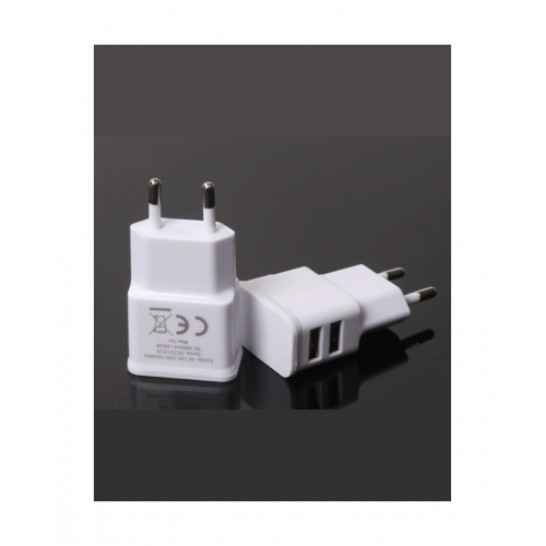 Οικιακός Φορτιστής με 2 x θύρες USB λευκός 2USB22