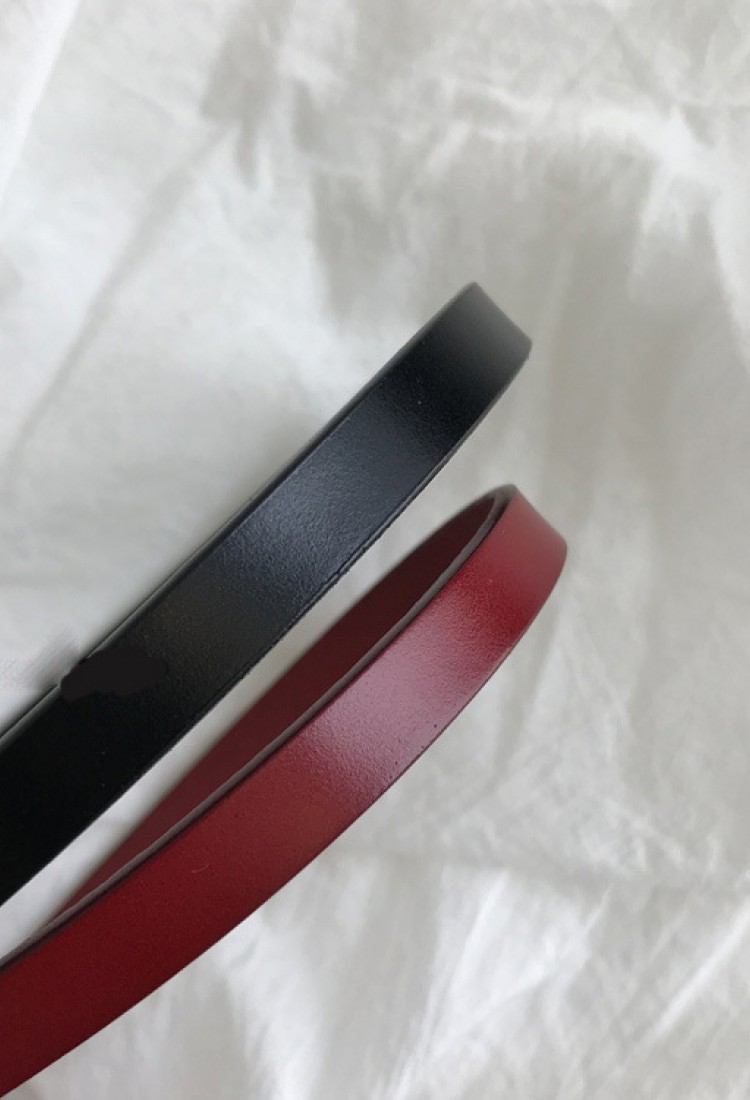 Women's leather belt thin 1 cm ZW2214