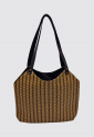 Women's Synthetic Rattan Shoulder Bag WBS101