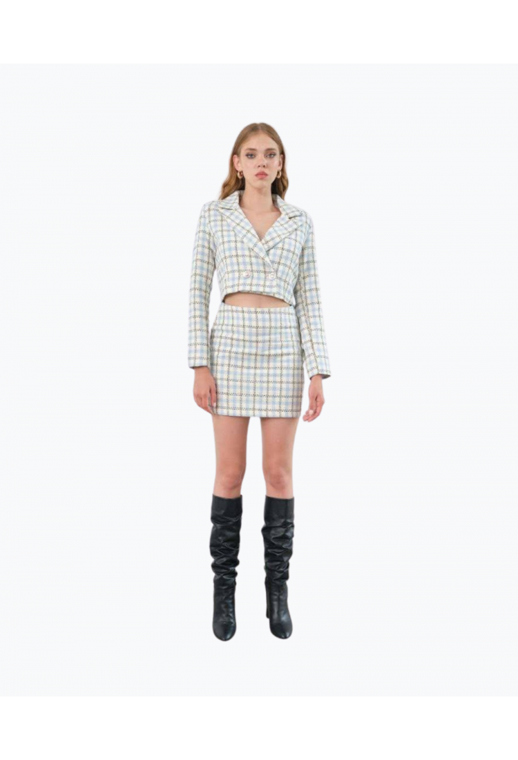 Women's Set Jacket/ Skirt Plaid WSC866
