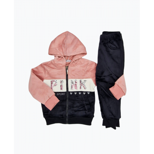 Girls' Velvet Overalls Velvet Set KFS107