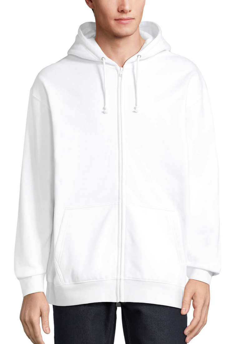 Hooded Sweatshirt Jacket White MJH101-P Hooded Sweatshirt Jacket White MJH101-P