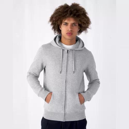Hooded Sweatshirt Jacket Gray MJH103-P