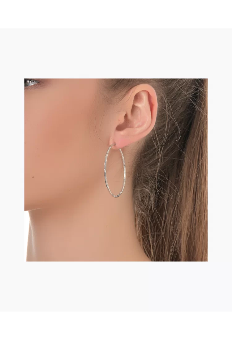 Silver Hoop Earrings SEC464