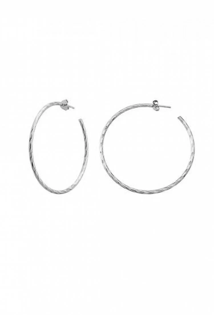 Silver Hoop Earrings SEC464 Silver Hoop Earrings SEC464