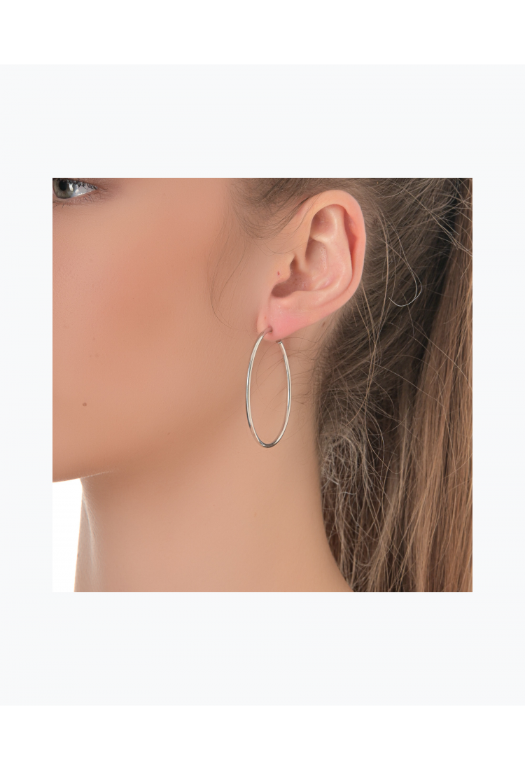 925 Silver Earrings* Hoops SEC464-1