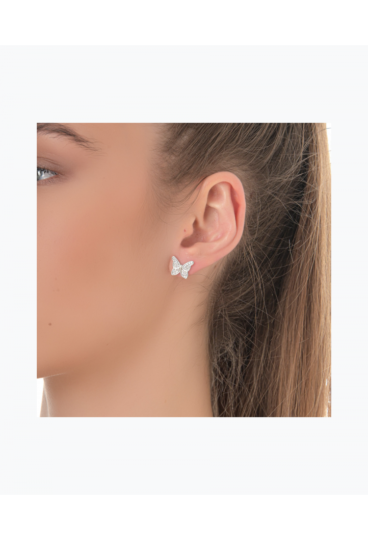 Silver Earrings 925* Butterfly SEB062