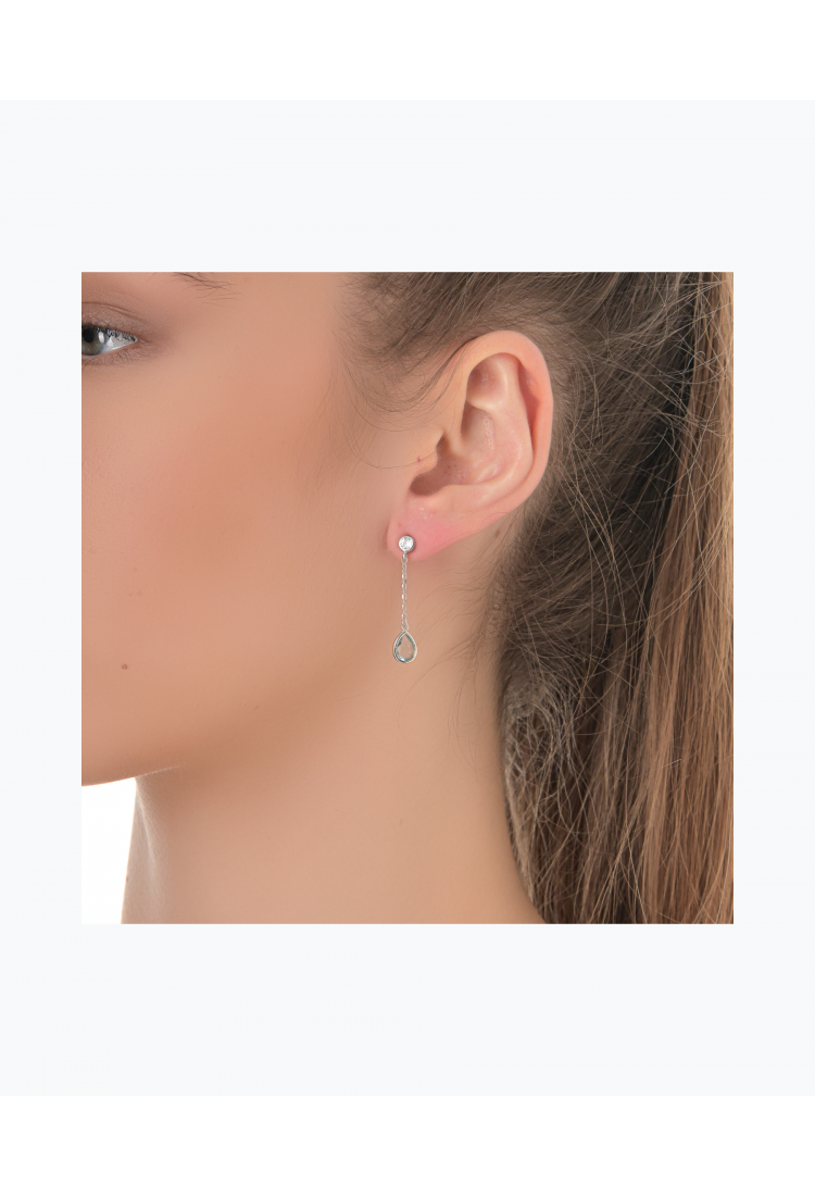 925 Silver Earrings* Aquamarine SEA968