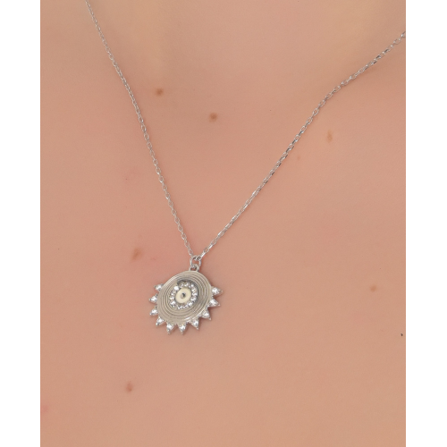 Women's Silver Sun Necklace SNS839