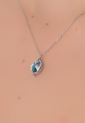 Women's Silver Eye Necklace SNE876