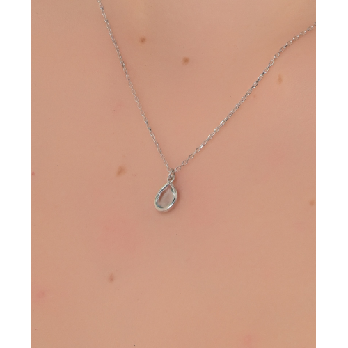 Women's Silver Aquamarine Necklace SNA204