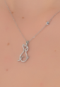 Women's Silver Dog Necklace SND466
