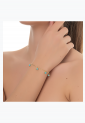 Women's Gold Plated Turquoise Stone Bracelet SBT493 Women's Gold Plated Turquoise Stone Bracelet SBT493