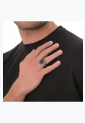 Men's Silver Ring Black Meander MSR844