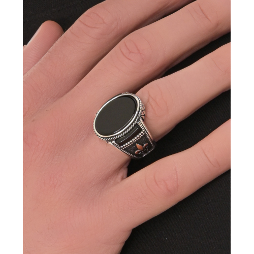 Men's Silver Onyx Ring MSR811