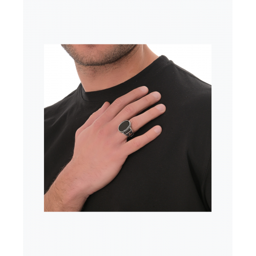 Men's Silver Onyx Ring MSR811