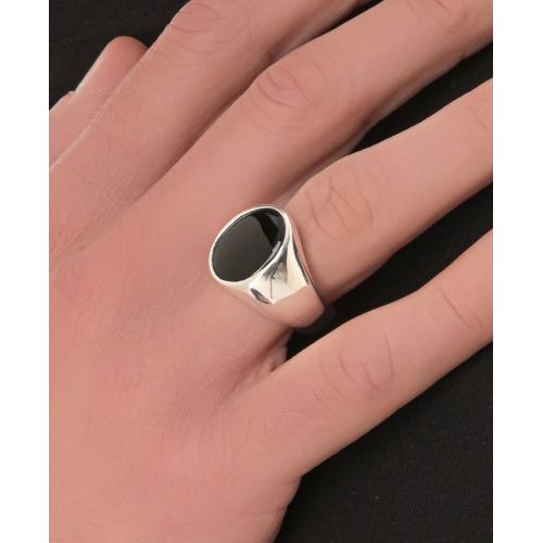 Men's Silver Onyx Ring MSR215