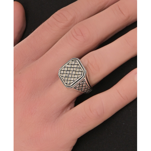 Men's Silver Shield Ring MSR815