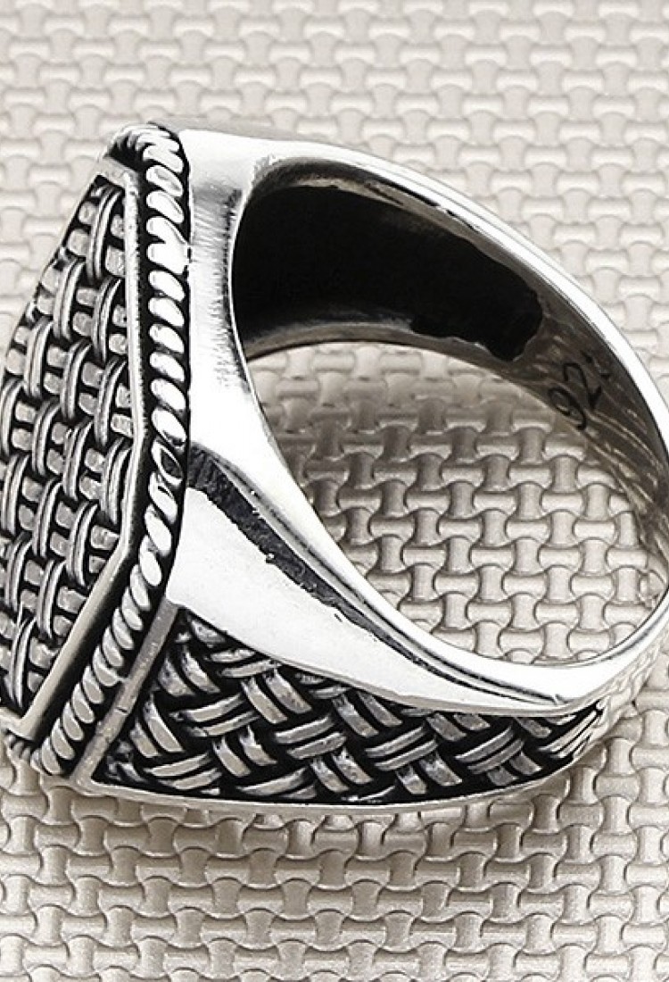 Men's Silver Shield Ring MSR815