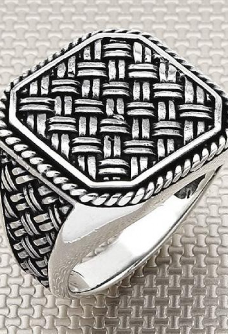 Men's Silver Shield Ring MSR815