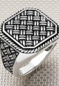 Men's Silver Shield Ring MSR815