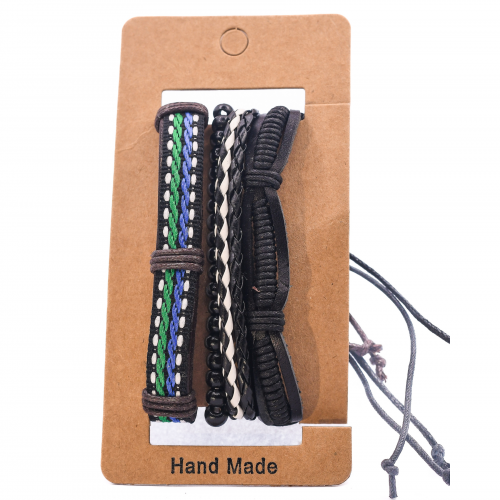 Leather Bracelets Set 4 Pieces 522372