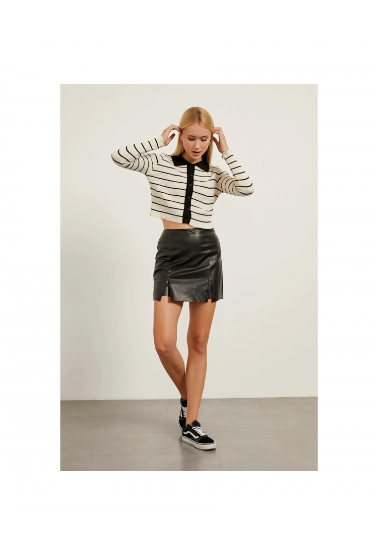 Mini Leather Skirt 004