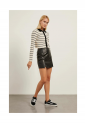 Mini leather skirt 523558