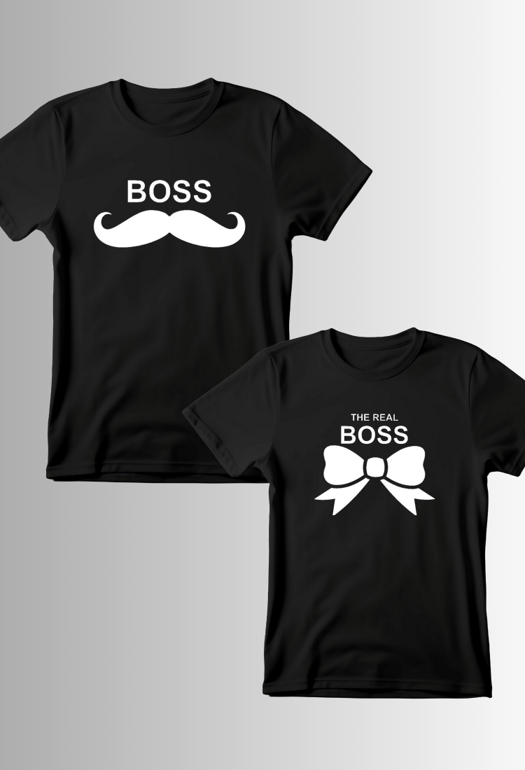 Μπλουζάκι Funny με Τύπωμα The Real Boss WTB304