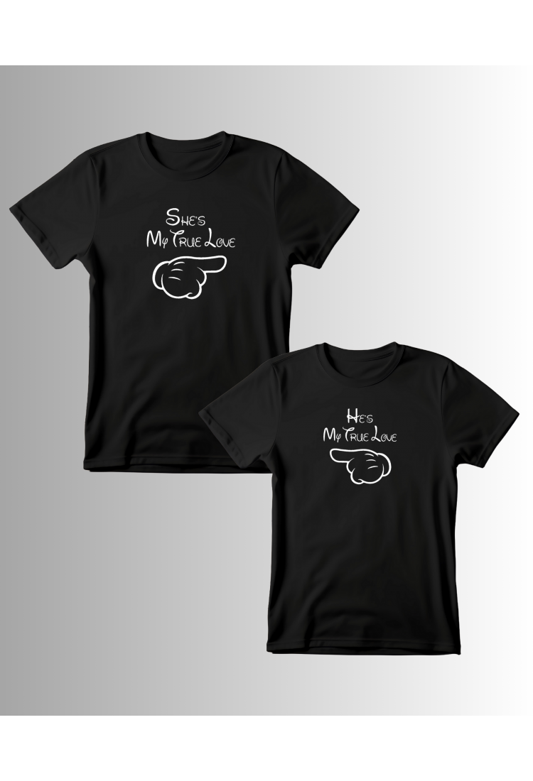 Funny T-shirt with print She's My True Love MTS305