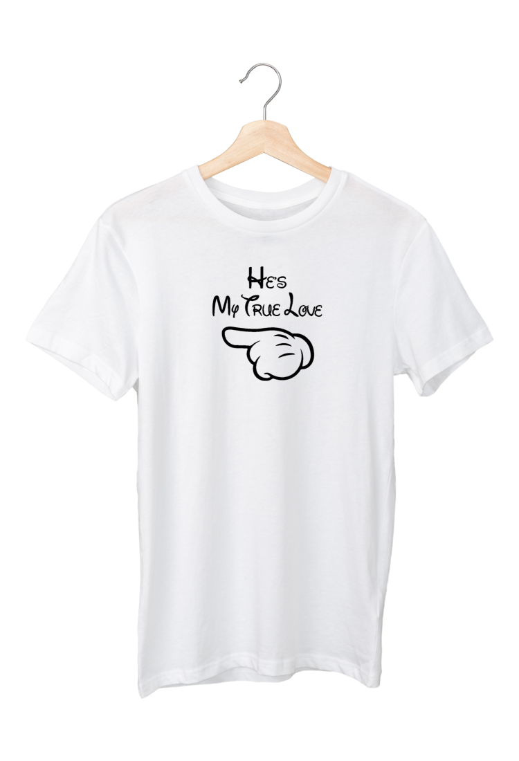 Funny T-shirt with print He's My True Love WTS305