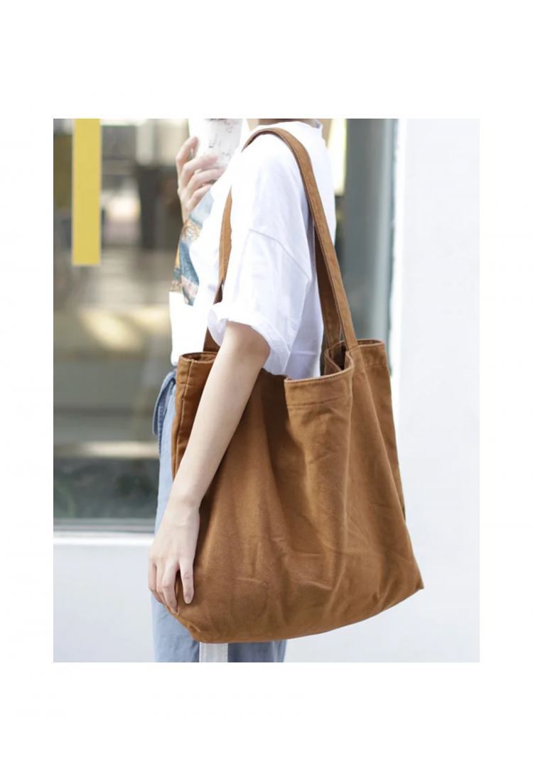 Women's Canvas Shopper Shoulder Bag WBC358