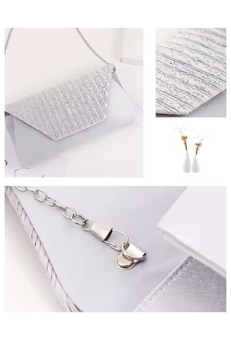 Evening Clutch Bag with Rhinestones BWN709