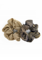 Ribbon Hair Ribbon Scrunchie Embossed Satin HBE646-3