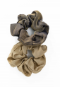 Ribbon Hair Ribbon Scrunchie Embossed Satin HBE646-3