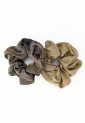 Ribbon Hair Ribbon Scrunchie Embossed Satin HBE646-3