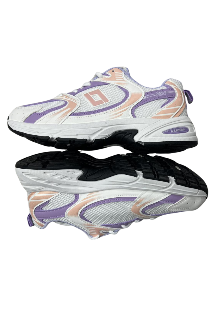 Women's Shoes Sneakers White with Purple WSS243