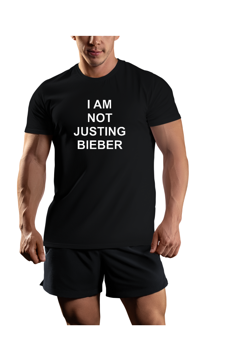 T-shirt I AM NOT JUSTING BIEBER BIE422