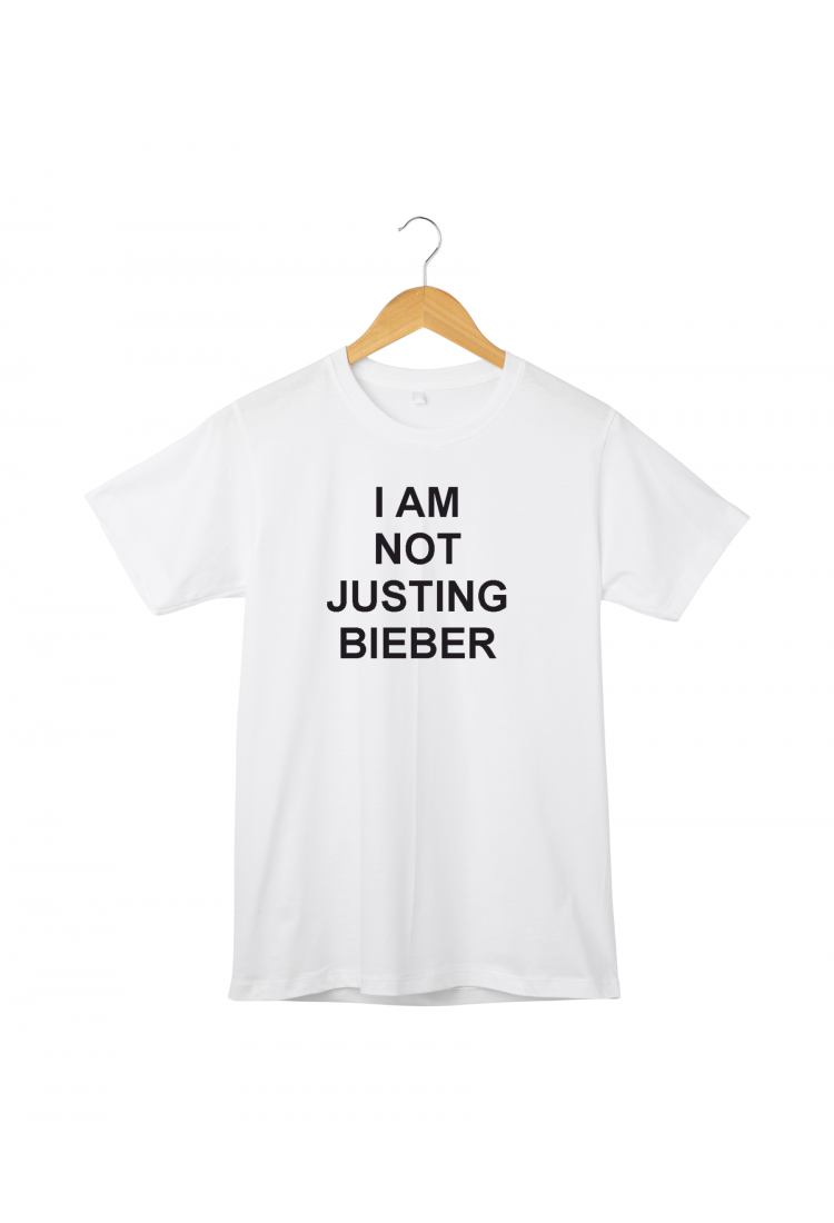 T-shirt I AM NOT JUSTING BIEBER BIE422