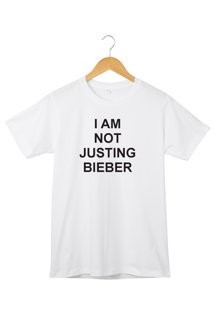 T-shirt I AM NOT JUSTING BIEBER BIE422