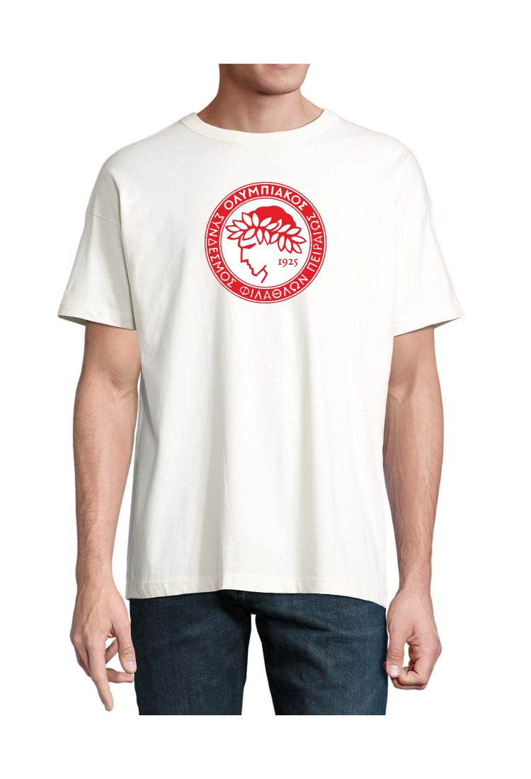 Men's T-shirt Red and white MTO306