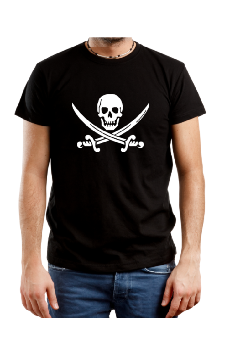 Men's T-Shirt With Pirate Print PIR840 Men's T-Shirt With Pirate Print PIR840
