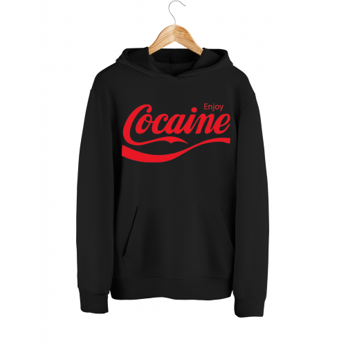 Sweatshirt With Cocaine Print Enjoy HOOD905