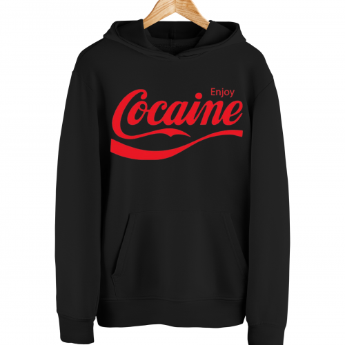 Sweatshirt With Cocaine Print Enjoy HOOD905