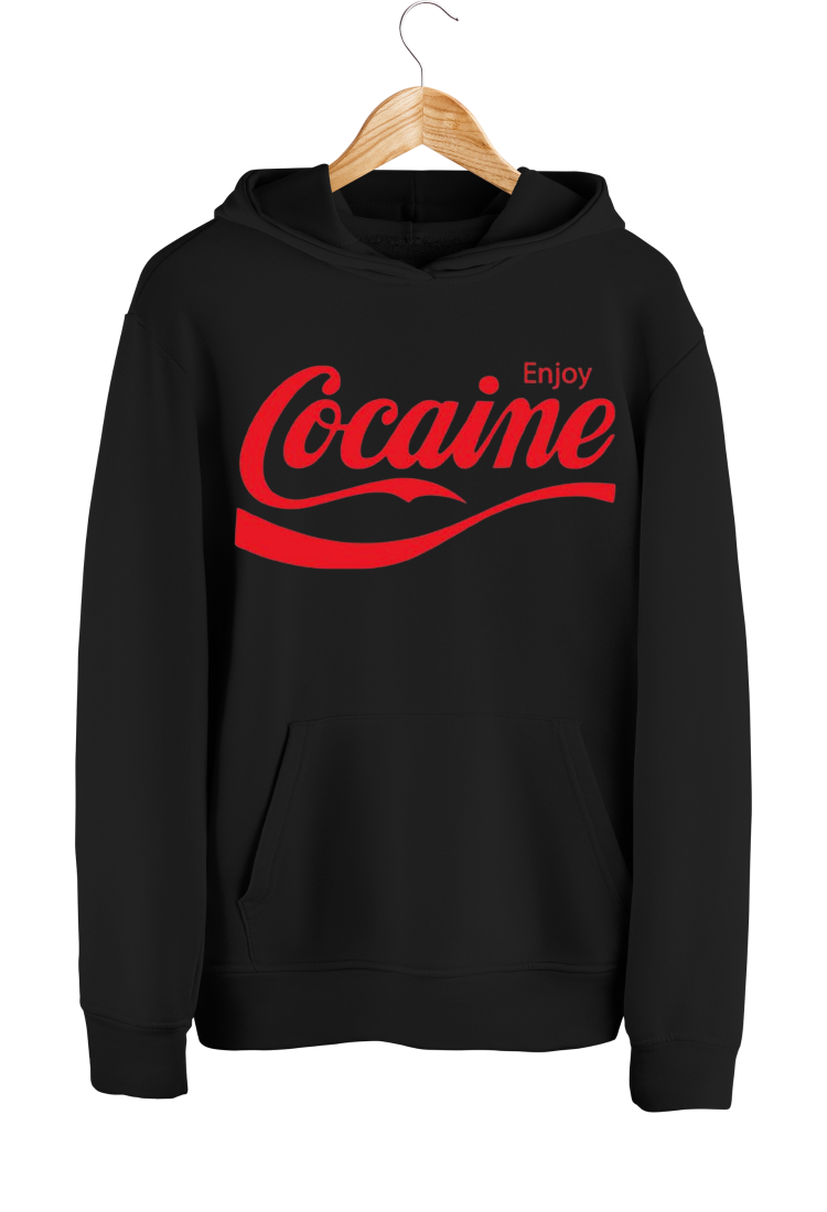 Sweatshirt With Cocaine Print Enjoy HOOD905
