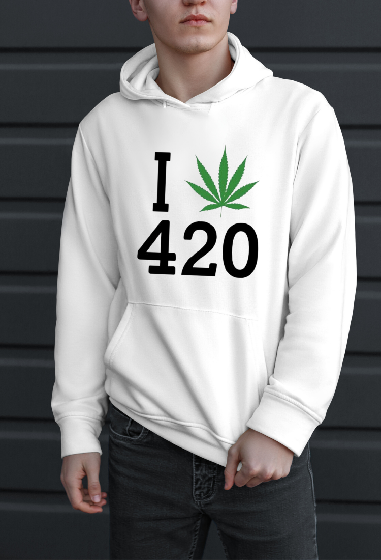 Sweatshirt With Print I Weed 420 HOOD906 Sweatshirt With Print I Weed 420 HOOD906