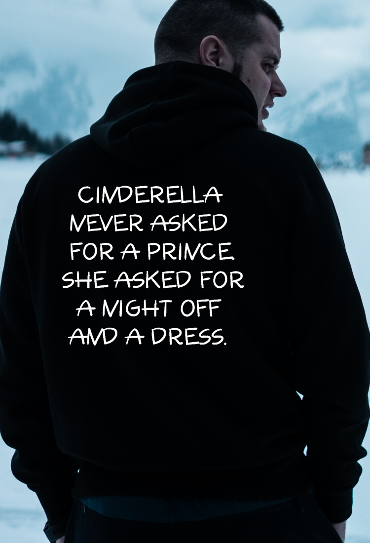 Sweatshirt With Cinderella Never Asked Print HOOD922 Sweatshirt With Cinderella Never Asked Print HOOD922