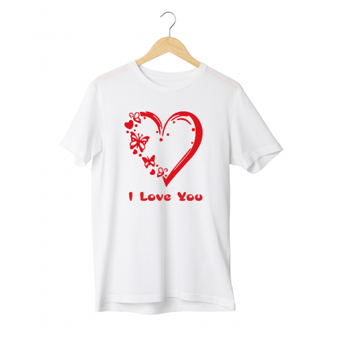 Γυναικεία Κοντομάνικη Μπούζα Valentine's Day I Love You S5452W