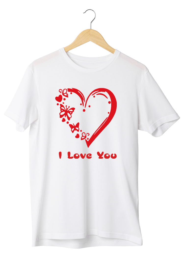 Γυναικεία Κοντομάνικη Μπούζα Valentine's Day I Love You S5452W