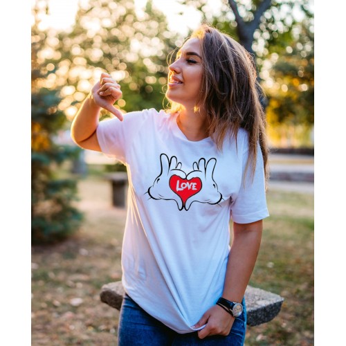 Γυναικεία Κοντομάνικη Μπούζα Valentine's Day Love S5450W